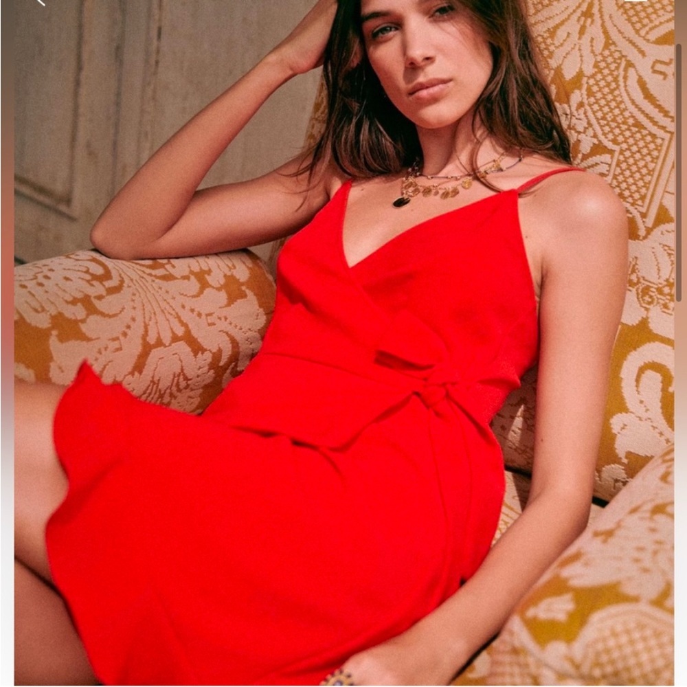 Sezane Daniella Dress Rouge - Size 34